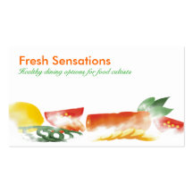 Food preparation sliced vegetables business car... business card templates