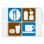 Food Services Highway Signs Collection Greeting Card
