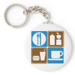Food Services Highway Signs Collection Keychain