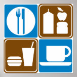 Food Services Highway Signs Collection posters