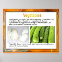 Food Studies, Chinese, Cooking Vegtables Posters