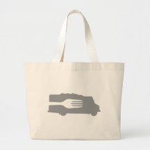 Food Truck: Side/Fork (Grey) Canvas Bag