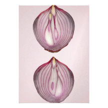 Food - Vegetable - Cross section of a Red Onion Personalized Invitation
