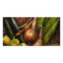 Food - Vegetables - Greens and Onions Photo Card