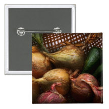 Food - Vegetables - Onions and Peppers Pinback Button