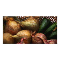 Food - Vegetables - Onions and Peppers Photo Cards