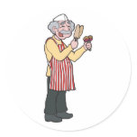 food vendor round stickers