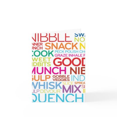 Food Words, note card by kraftfoods
