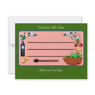 foodie recipe box divider invitations by wolffreeborn