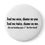 Fool me once...