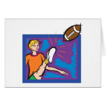 Foootball women greeting cards