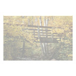 Foot bridge crossing rock bed stream, Minnesota Custom Stationery