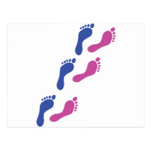 foot feet print prints footprint postcards