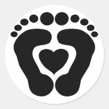 Foot Love Round Stickers
