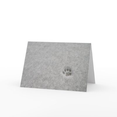 foot print in tne snow card by floppypup