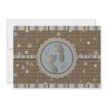 Foot Prints Boy Baby Shower Invitation