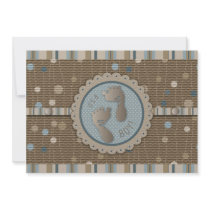 Foot Prints Boy Baby Shower Invitation
