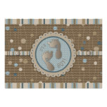 Foot Prints Boy Baby Shower Invitation