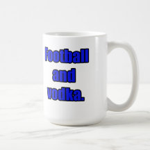Football and vodka coffee mugs