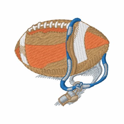 Football and Whistle Embroidered Polo Shirt