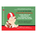 Football Baby (Red/Black) Sports Baby Shower invitations