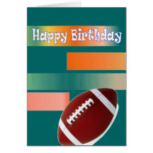 Football birthday greeting card