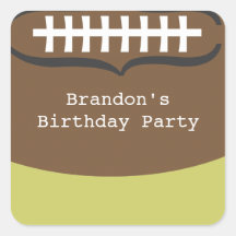 Football Birthday Party Stickers