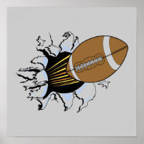 Football Burst T-shirts and Gifts Poster