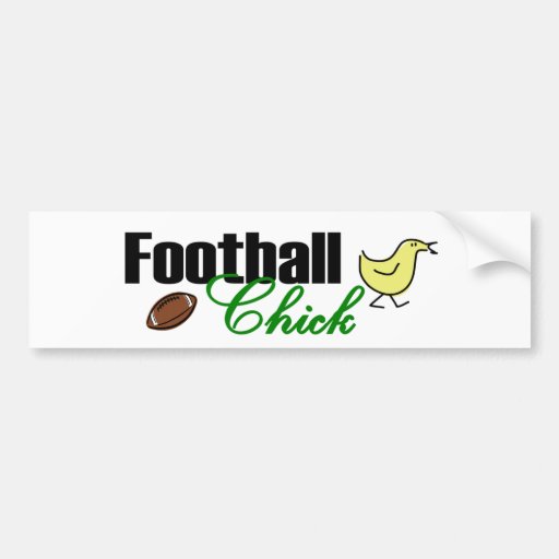 Football Chick Bumper Sticker