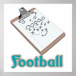 Football Clip Board Print