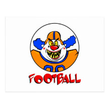 Football Clown Post Cards