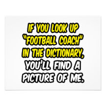 Football Coach In Dictionary...My Picture Invitations