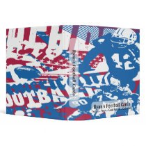 Football Collage Card Collectors Book Binder