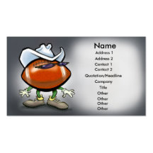 Football Cowboy Business Card Templates