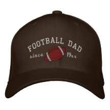 Football dad - Add your own year! Embroidered Hats