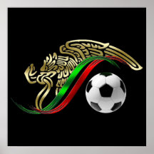 Football du football de coupe du monde de drapeau  poster