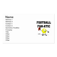 Football Fan-atic T-shirts and Gifts Business Card Template