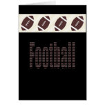Football Fan Card Black and White
