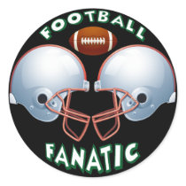 FOOTBALL FANATIC ROUND STICKER