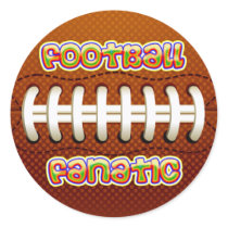 FOOTBALL FANATIC ROUND STICKERS