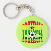 Football flag of Ghana logo soccer ball gifts Keychain