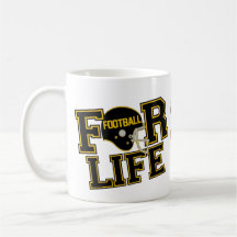 Football For Life - Black & Yellow Gold Sports Mug