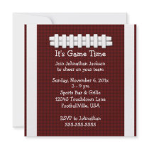 Football Game Time Invitation