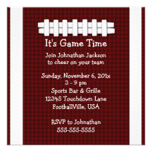 Football Game Time Invitation