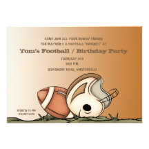 Football Gear - Party Invitation