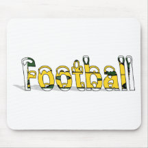 Football Green and Gold Mouse Pad