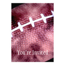 Football Grunge Style Custom Invitation