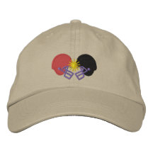 Football Head On Embroidered Baseball Caps