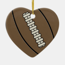 Football Heart Ornament