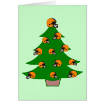 Football Helmet Christmas Tree Card